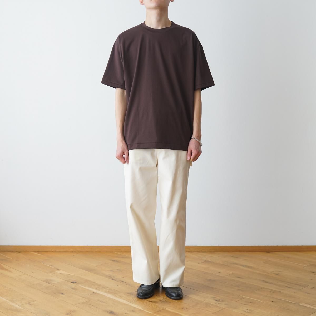 【新品】ATONオーバーサイズ Tシャツ S 02 半袖バーガンディ ATON - Suvin 60/2 Oversized T-Shirt -Tシャツ-（Burgundy