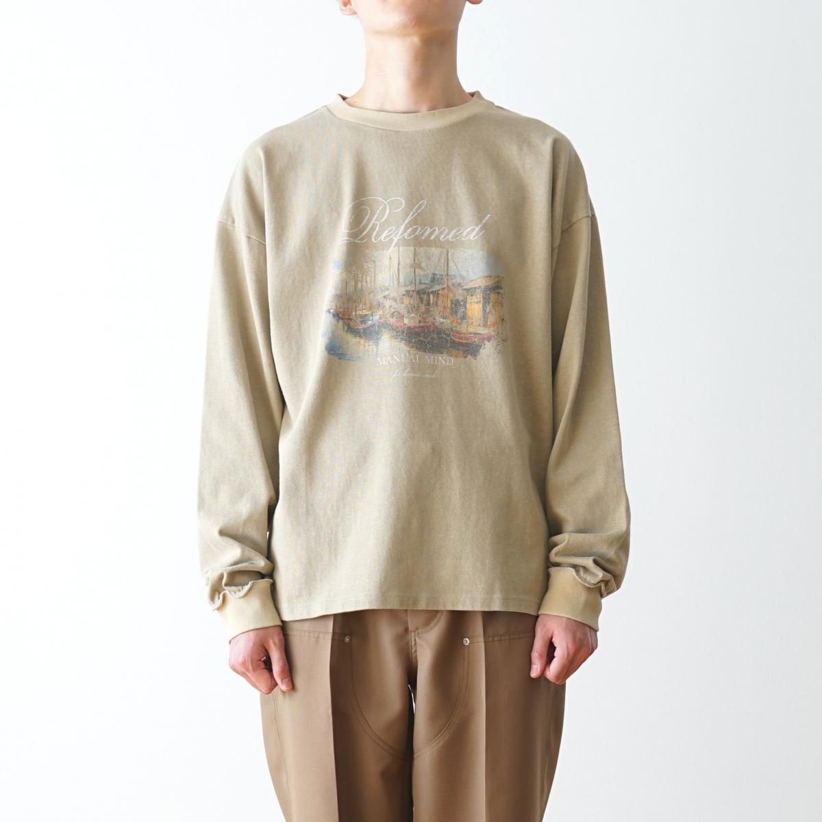 5まん さん専用　refomedリフォメッド　スウェット refomed / リフォメッド】 MANUAL MIND L/S TEE - BEIGE / PARK