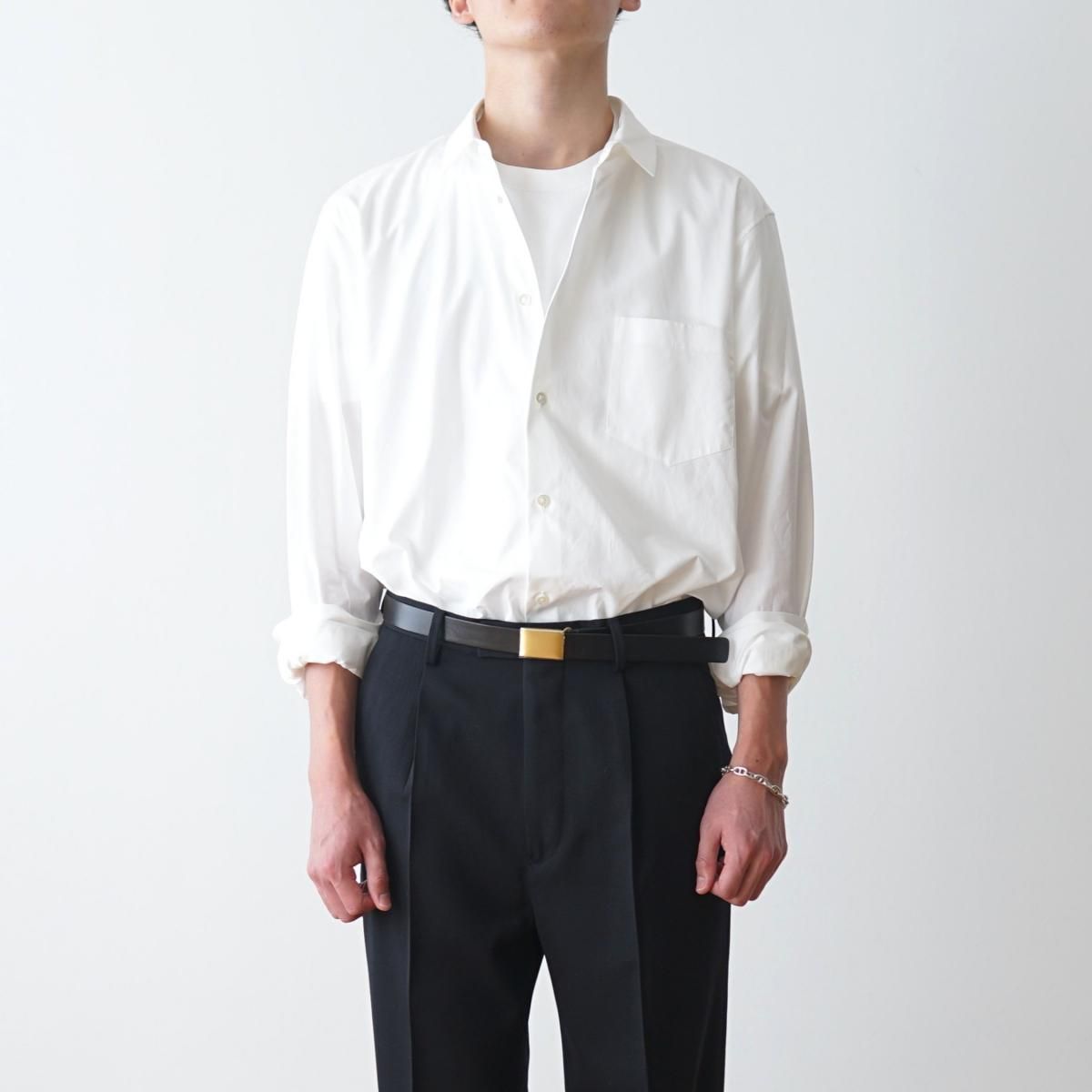 トップス ATON SUVIN BROAD STANDARD SHIRT - WHITE SUVIN BROAD | STANDARD SHIRT – ATON | エイトン