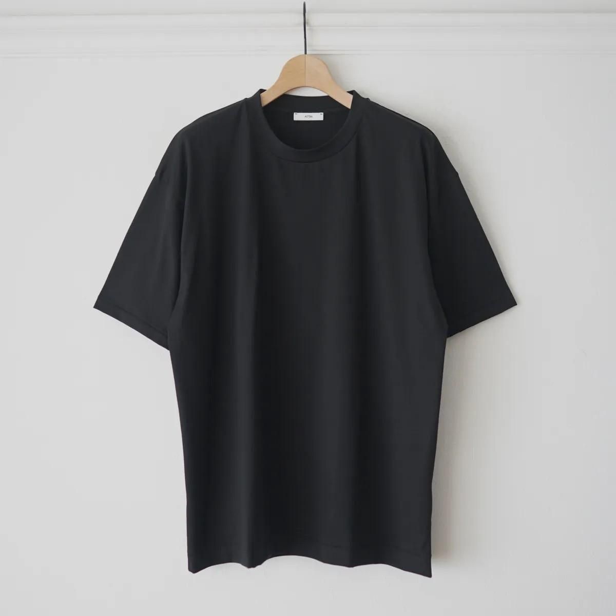 8/2ȯۡ25AWۡATON / ȥ SUVIN 60/2 OVERSIZED S/S T-SHIRT - BLACK