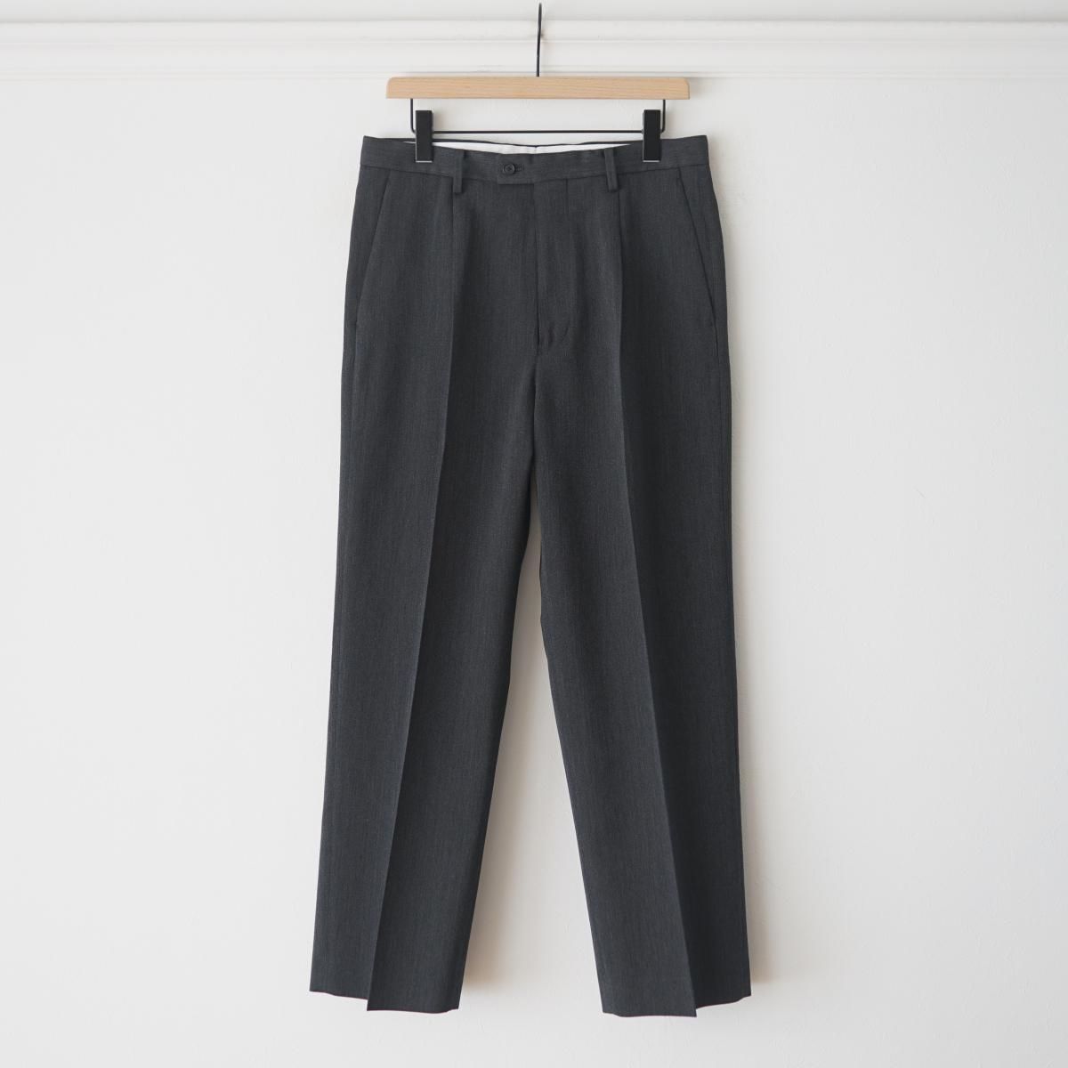 8/14ȯۡ25AWۡYLEVE / 졼 2/72 WOOL TRICHOTINE TROUSERS - CHARCOAL