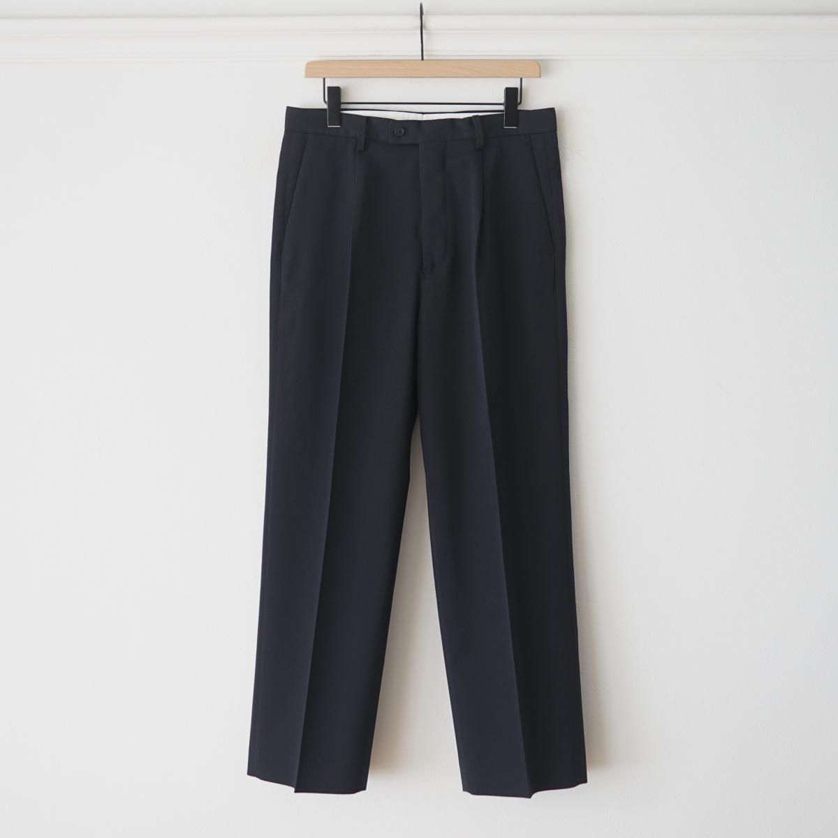 8/14ȯۡ25AWۡYLEVE / 졼 2/72 WOOL TRICHOTINE TROUSERS - NAVY