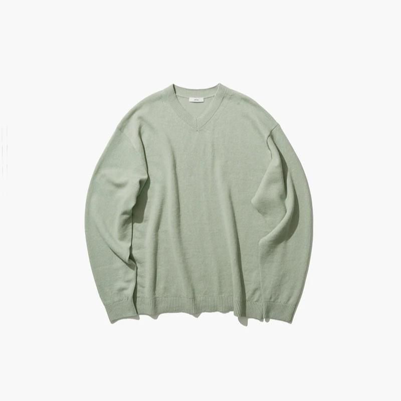 ڢͽʡۡ25AWۡATON / ȥ LINEN WOOL BRUSHED | V-NECK SWEATER - GREEN