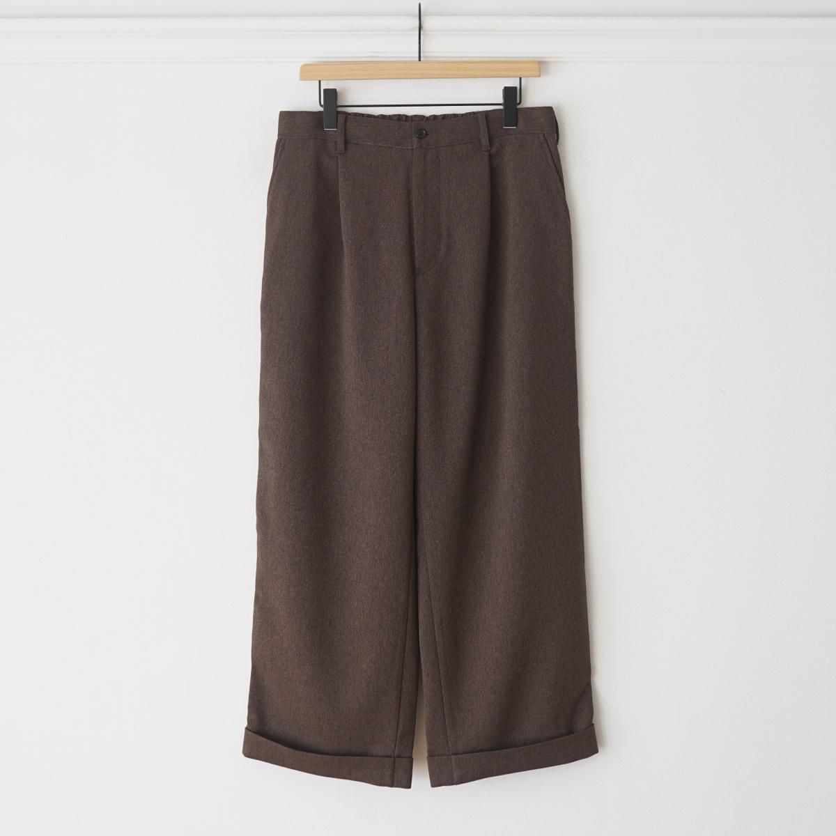 【8/30発売】【25AW】【FreshService / フレッシュサービス】 SOLOTEX FULFLAN WIDE TROUSERS - BROWN