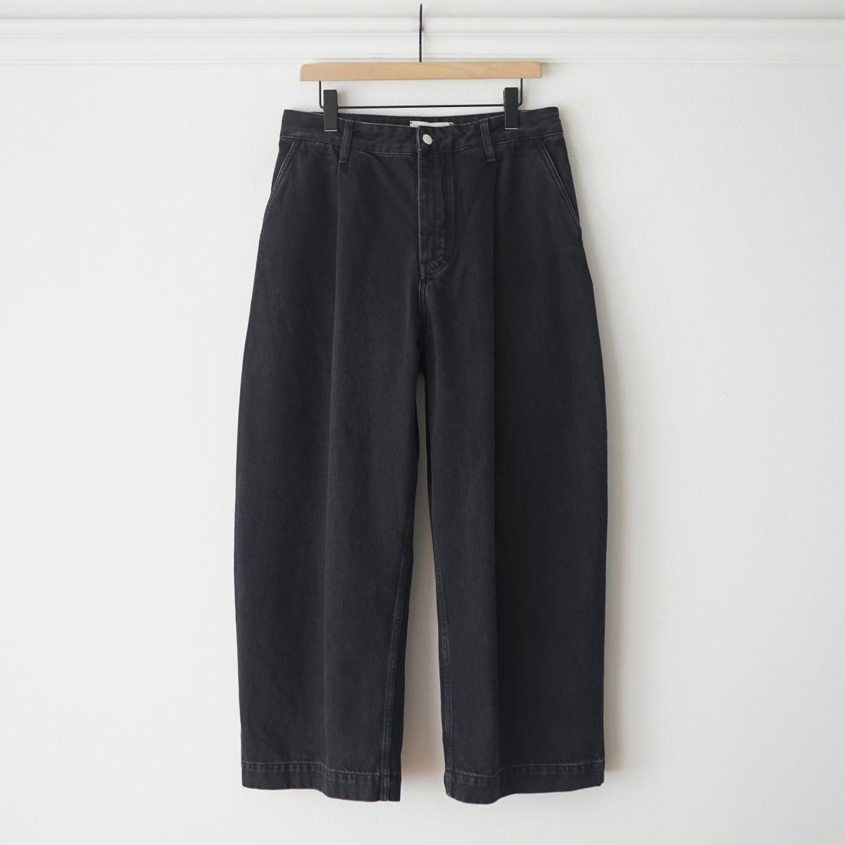 9/1ȯۡ25AWۡSTUDIO NICHOLSON / ˥륽 SINGLE PLEAT PANT - WASHED BLACK