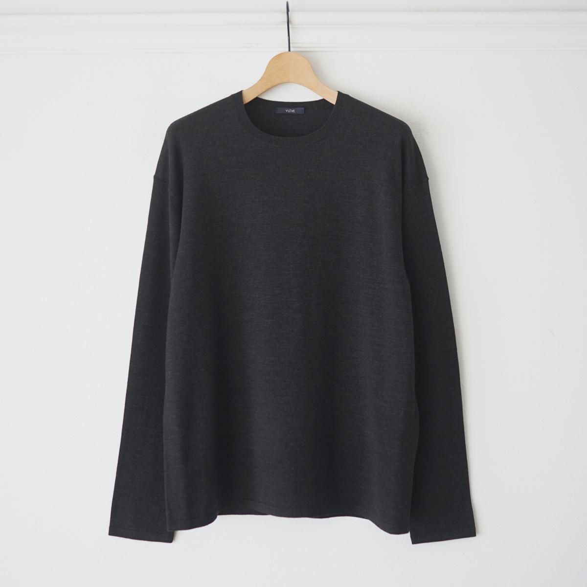 9/10ȯۡ25AWۡYLEVE / 졼 SUPERFINE 120S WOOL KNIT PULL OVER - CHARCOAL