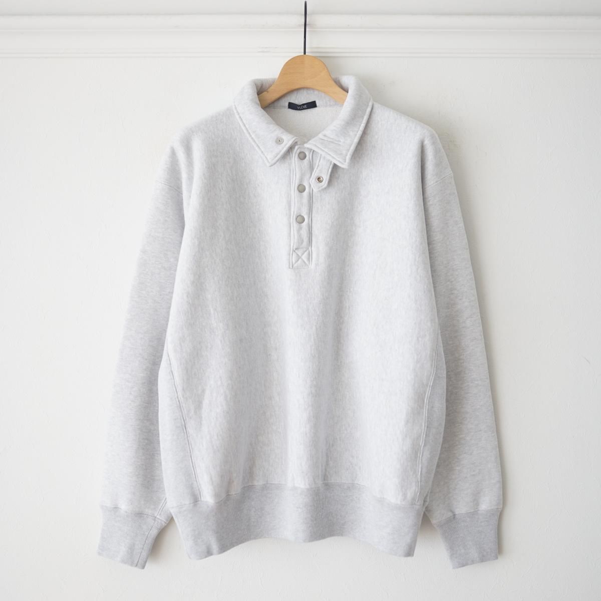 10/2ȯۡ25AWۡYLEVE / 졼 HEAVY WEIGHT FLEECE BLEACH SNAP PULL OVER - HEATHER