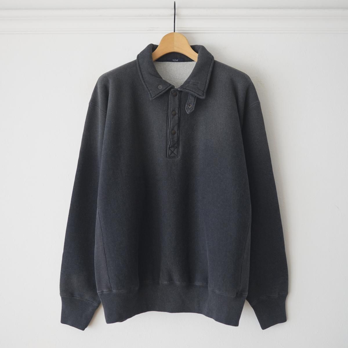 10/2ȯۡ25AWۡYLEVE / 졼 HEAVY WEIGHT FLEECE BLEACH SNAP PULL OVER - CHARCOAL