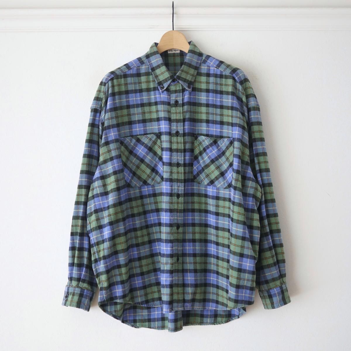 【10/6発売】【25AW】【INSCRIRE / アンスクリア】 FLANNEL LOOSE FIT SHIRT - BLUE CHECK