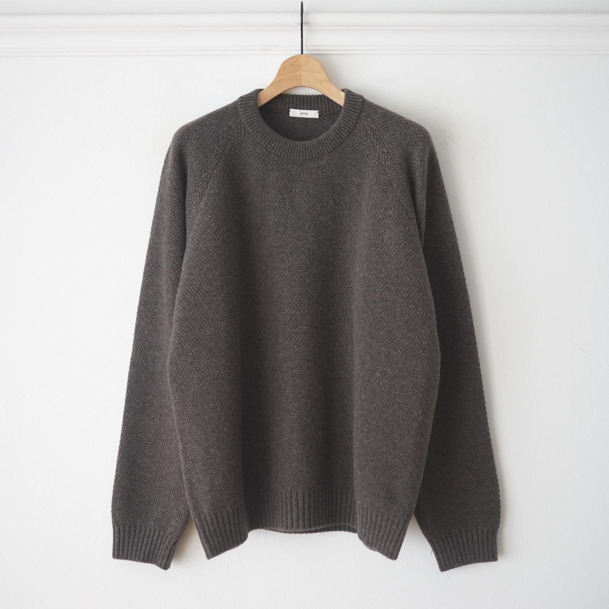 11/1ȯۡ25AWۡATON / ȥ LAMBS WOOL | CREWNECK SWEATER - BROWN