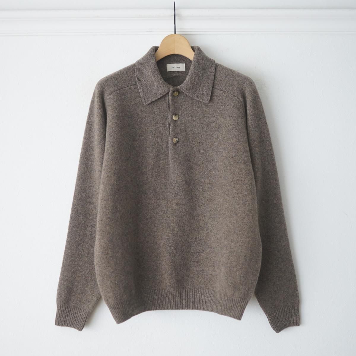 11/5ȯۡ25AWۡThe CLASIK /  饷å SADDLE SLEEVE POLO - BROWN MELANGE