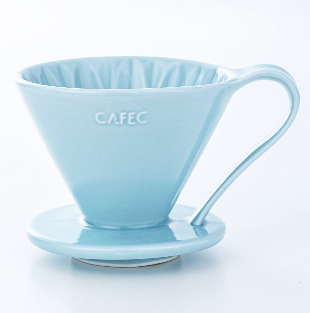 有田焼円すいフラワードリッパー(ブルー) cup4〈2～4杯用〉メジャースプーン付き（ブルー）CFD-4BL CAFEC オンラインショップ｜カフェック・三洋産業