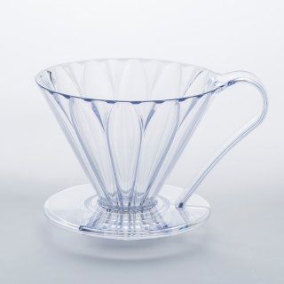 樹脂製円すいフラワードリッパー cup4 〈2〜4杯用〉メジャースプーン付き（ホワイト）PFD-4