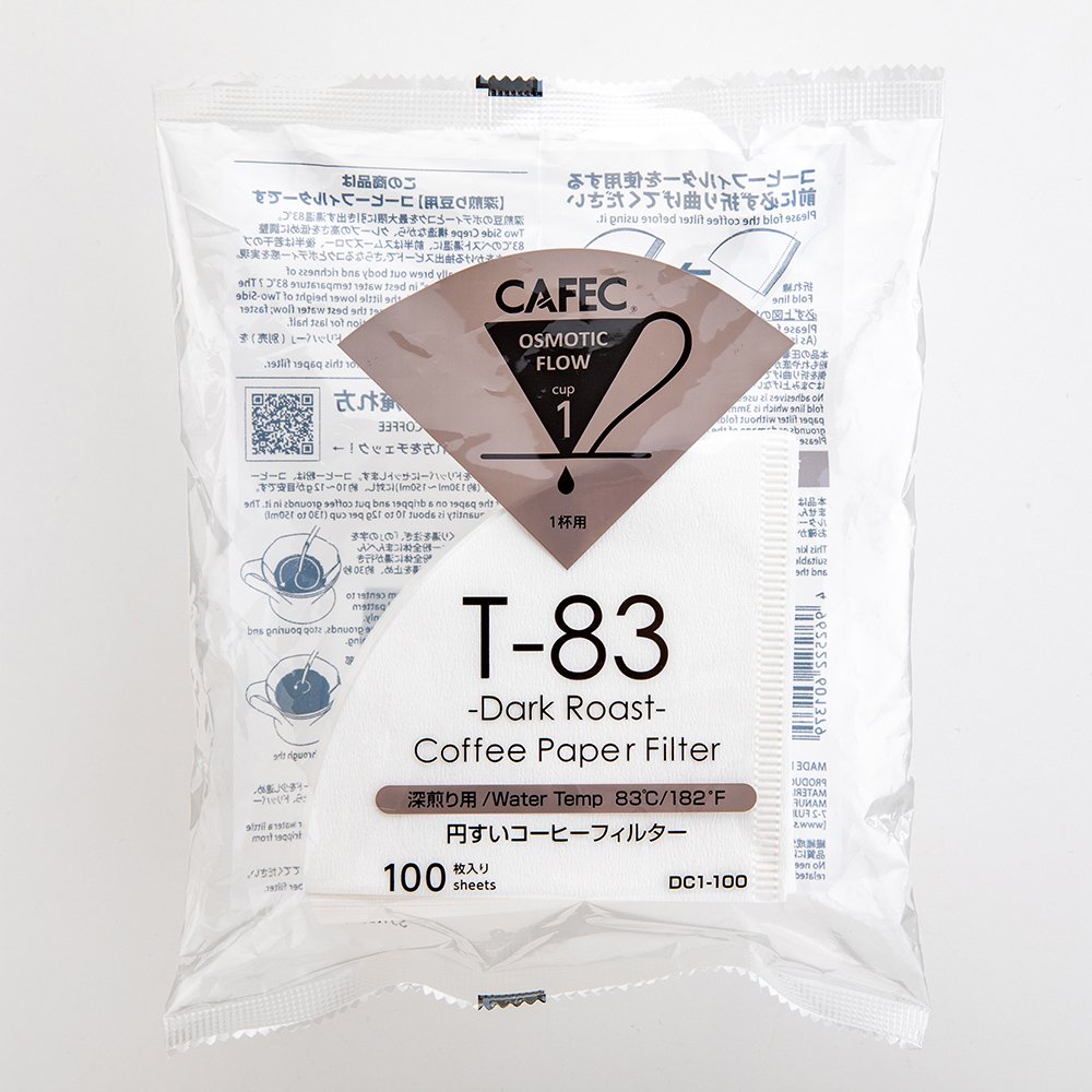 深煎り用 円すい コーヒーフィルター〈1杯用〉ホワイト （100枚入）DC1-100 CAFECオンラインショップ｜カフェック・三洋産業