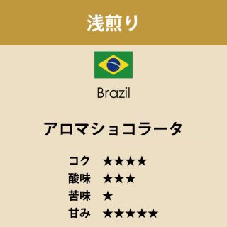 ブラジル　アロマショコラータ レインフォレスト〈浅煎り〉（200g）