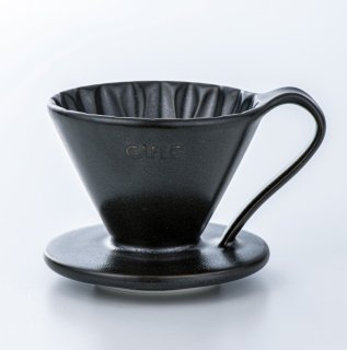有田焼円すいフラワードリッパー(ブラック) cup1〈1杯用〉メジャースプーン付き CFD-1BK