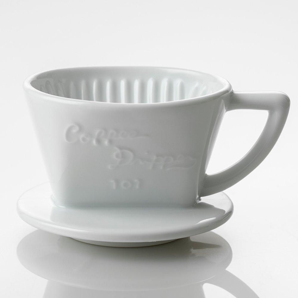 有田焼扇形ドリッパー101〈1~2杯用〉(ホワイト)G-101W - CAFEC 有田焼扇形ドリッパー101〈1~2杯用〉(ホワイト)G-101W - CAFEC