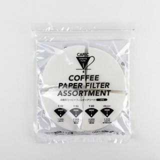 4種の円すいコーヒーフィルターアソート〈1杯用〉（各40枚入）CFA1-40Ｗ-4Ｐ