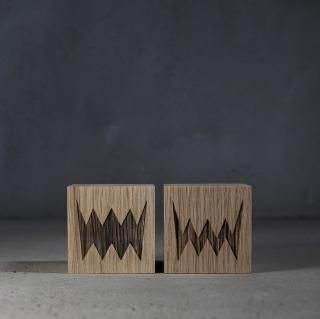 MM WOOD CUBESMILEY & ANGRY