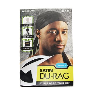 SATIN DU-RAG/BLACK