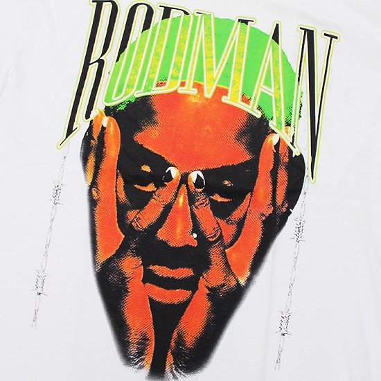 RODMAN BRAND ロッドマンブランド BARBWIRE GREEN S/S TEE/WHITE