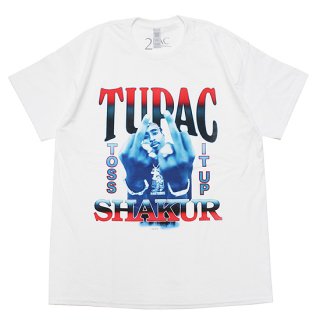 TUPAC 2ѥå TOSS IT UP MIDDLE FINGER S/S TEE/WHITE