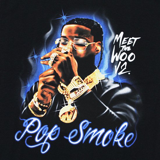 POP SMOKE ポップスモーク MEET THE WOO S/S TEE/BLACK - SOULSTYLE