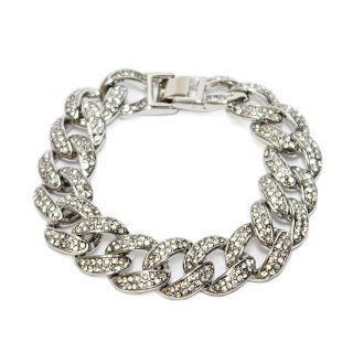 ADVANCE ɥХ ZIRCONIA SILVER CHAIN BRACELET 3101-S/SILVER