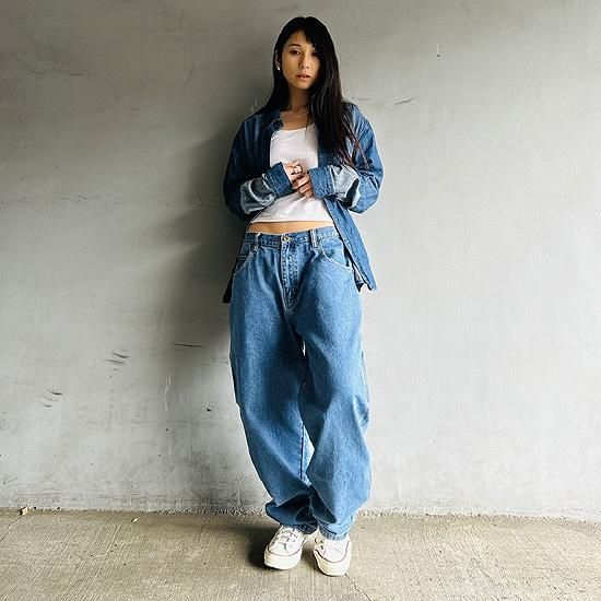 KNO BETTA ノーベター BAGGY DENIM PANTS/MEDIUM BLUE - SOULSTYLE
