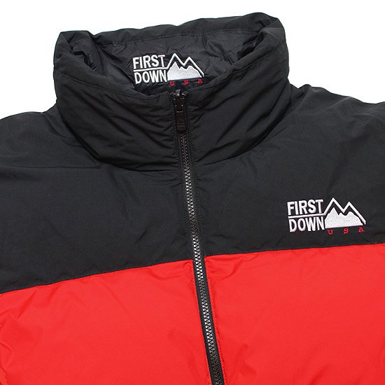 FIRSTDOWN ファーストダウン BUBBLE DOWN JACKET/ORANGExBLACK - SOULSTYLE