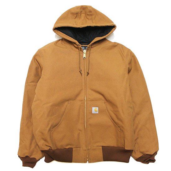 CARHARTT カーハート QUILTED FLANNEL-LINED DUCK ACTIVE JACKET J140/CARHARTT BROWN  - SOULSTYLE