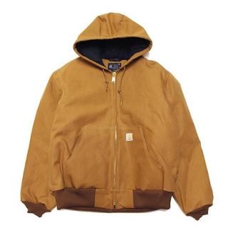 CARHARTT ϡ QUILTED FLANNEL-LINED DUCK ACTIVE JACKET J140/CARHARTT BROWN