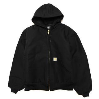 CARHARTT ϡ QUILTED FLANNEL-LINED DUCK ACTIVE JACKET J140/BLACK