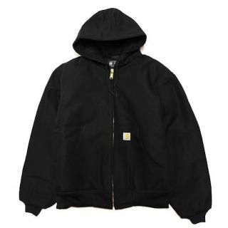 CARHARTT ϡ QUILTED FLANNEL-LINED DUCK ACTIVE JACKET J140/BLACK