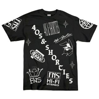 40s & SHORTIES フォーティーズアンドショーティーズ ALL OVER S/S TEE/BLACK