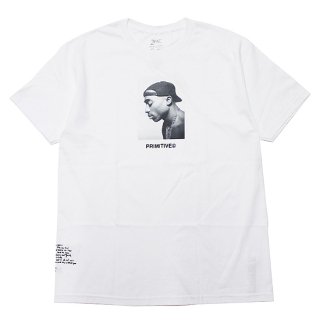 PRIMITIVExTUPAC ץߥƥx2ѥå NO CHANGES S/S TEE/WHITE