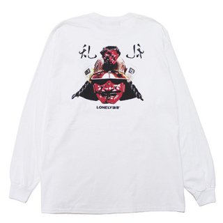 LONELY 論理 ロンリー KABUTO L/S TEE/WHITE