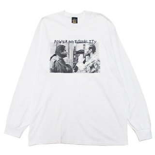RAP ATTACK åץå POWER AND EQUALITY L/S TEE RASS23-LT003/WHITE