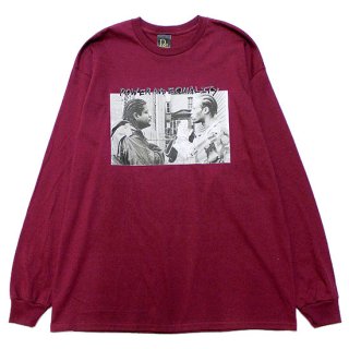 RAP ATTACK åץå POWER AND EQUALITY L/S TEE RASS23-LT003/MAROON