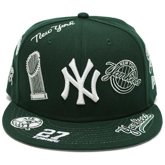 NEWERA ニューエラ NEWYORK YANKEES ALLOVER 59FIFTY CAP/DARK