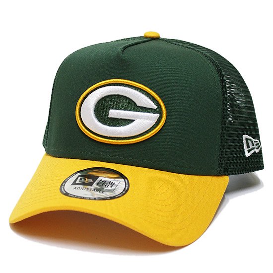 NEWERA ニューエラ GREENBAY PACKERS 9FORTY A-FRAME TRUCKER CAP/CILANTRO  GREENxGOLD - SOULSTYLE