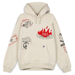 GRIMEY 饤ߡ BACK AT YOU WIDE HOLE VINTAGE HOODIE GCH583/CREAM