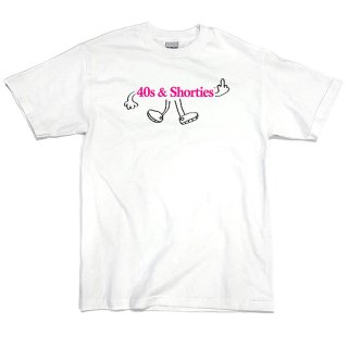 40s & SHORTIES եƥɥ硼ƥ TEXT LOGO CHARACTER S/S TEE/WHITE