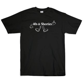 40s & SHORTIES フォーティーズアンドショーティーズ TEXT LOGO CHARACTER S/S TEE/BLACK