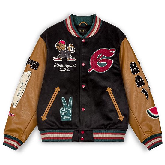 GRIMEY グライミー NABLUS BASEBALL JACKET GBJK164/BLACK - SOULSTYLE