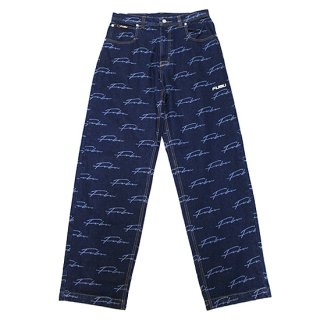 FUBU ե PRINT DENIM PANTS/NAVY