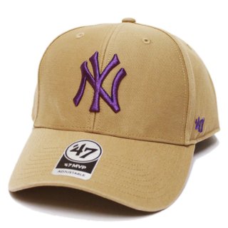 '47 フォーティーセブン NEWYORK YANKEES LEGEND '47 MVP CAP/KHAKIxPURPLE LOGO