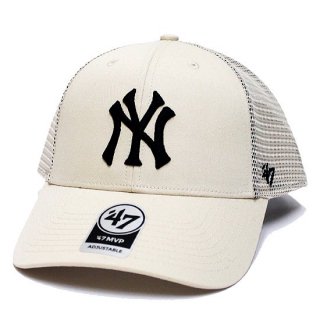 '47 եƥ֥ NEWYORK YANKEES BRANSON '47 MVP MESH CAP/NATURALxBLACK LOGO