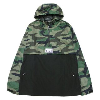 PRO CLUB ץ NYLON ANORAK PULLOVER JACKET/GREEN CAMO