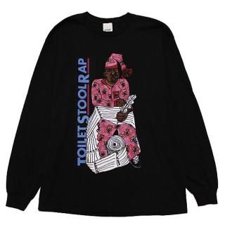 RAP ATTACK åץå TOILET STOOL RAP L/S TEE RAWT24-LT003/BLACK